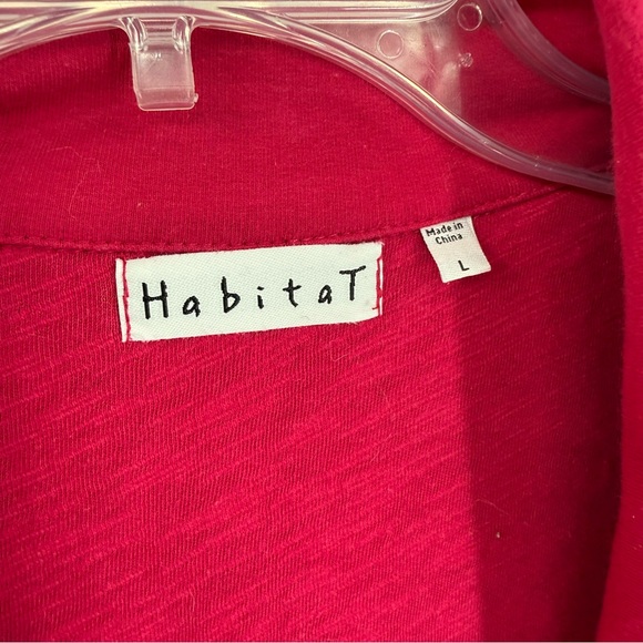 Habitat Sweater Vest Long Pink Knit Button Front Lagenlook Career Size Large - Picture 6 of 11